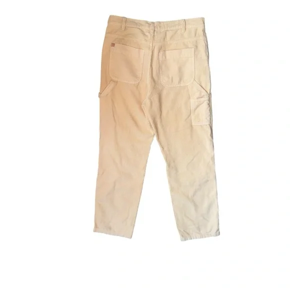 BDG Mango Pale Yellow Corduroy Carpenter Straight Leg Double Knee Panel Pant 8 - Picture 2 of 10